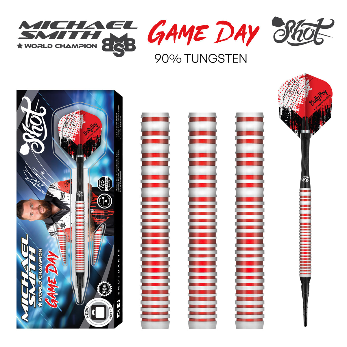 Shot Michael Smith Game Day Soft Tip Dart Set