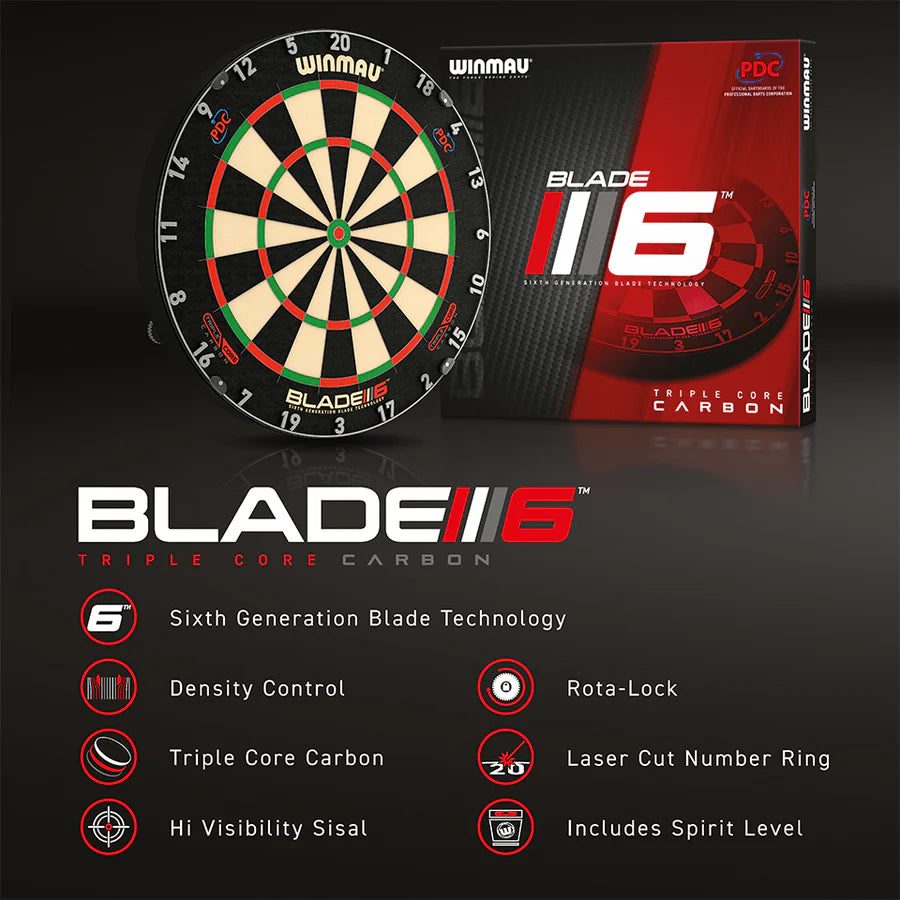 Winmau Blade 6 Triple Core Carbon Bristle Dartboard