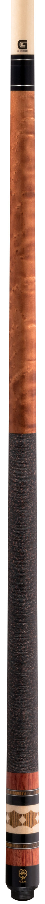 McDermott G309A-G03 Pool Cue, Birdseye Maple with Bocote Inlays