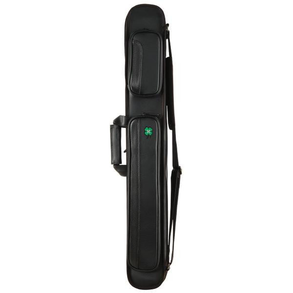 McDermott 2x4 soft cue case, angled view with shoulder strap