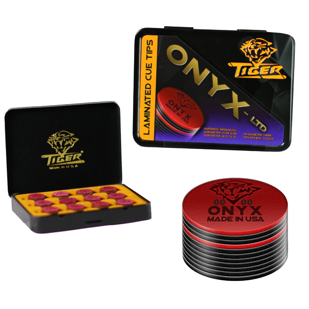 Tiger Onyx laminated cue tip