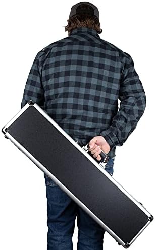 Action ACBX21 box cue case being carried by the side handle
