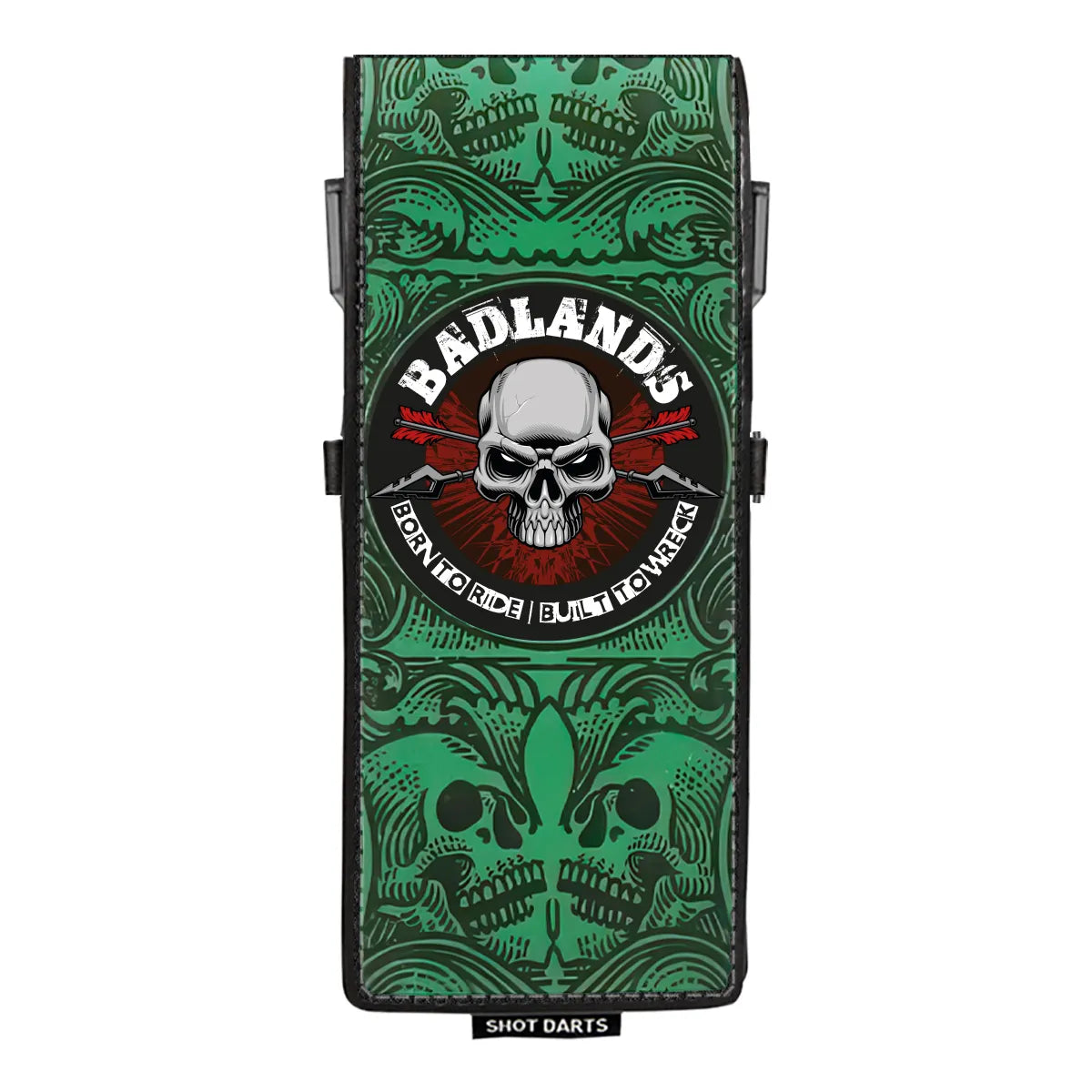 Shot Badlands Inked green dart wallet
