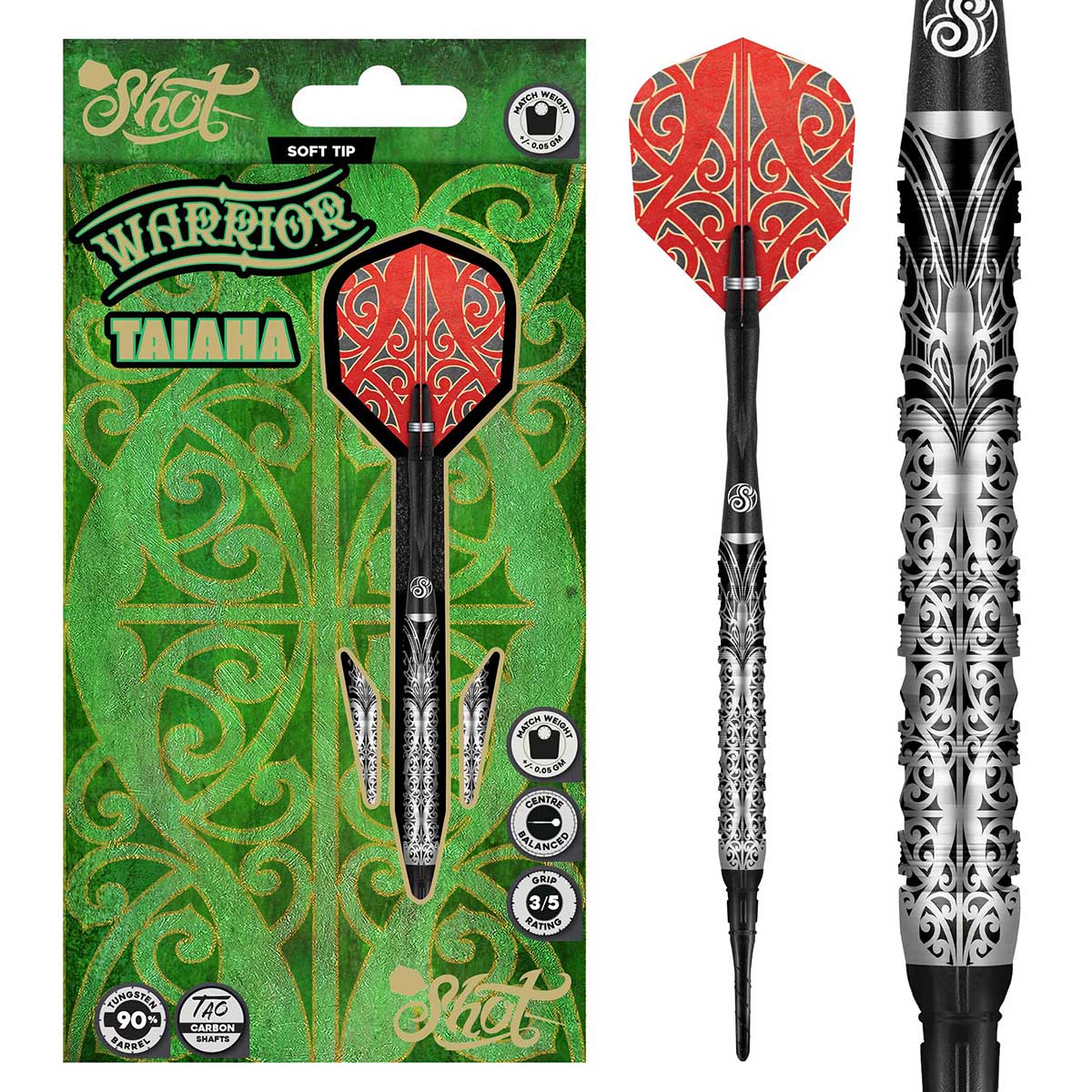 Shot Warrior Taiaha soft tip darts