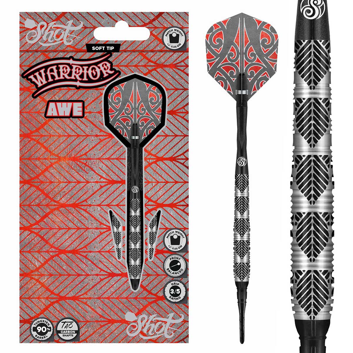 Shot Warrior Awe soft tip darts