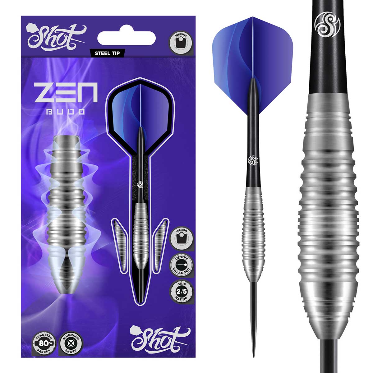 Shot Zen Budo steel tip dart set