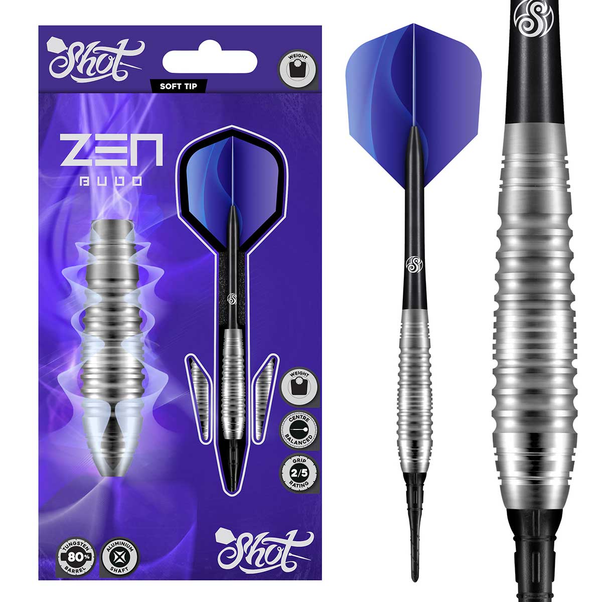 Shot Zen Budo soft tip dart set