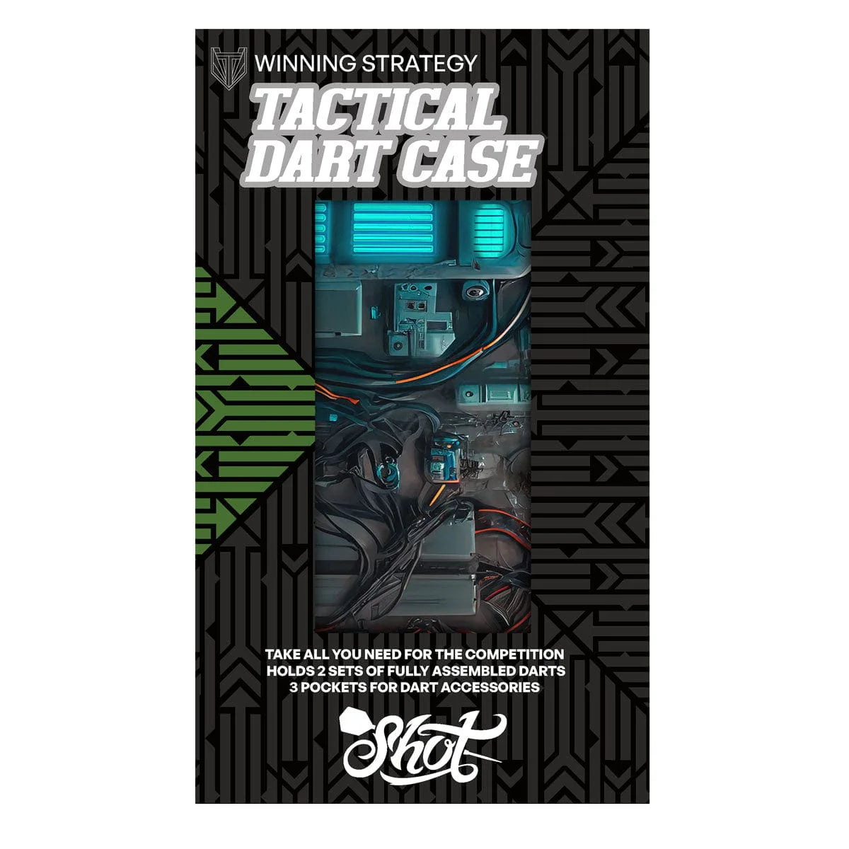 Shot Darts AI Cyberpunk Tactical Dart Case - Two Set Wallet
