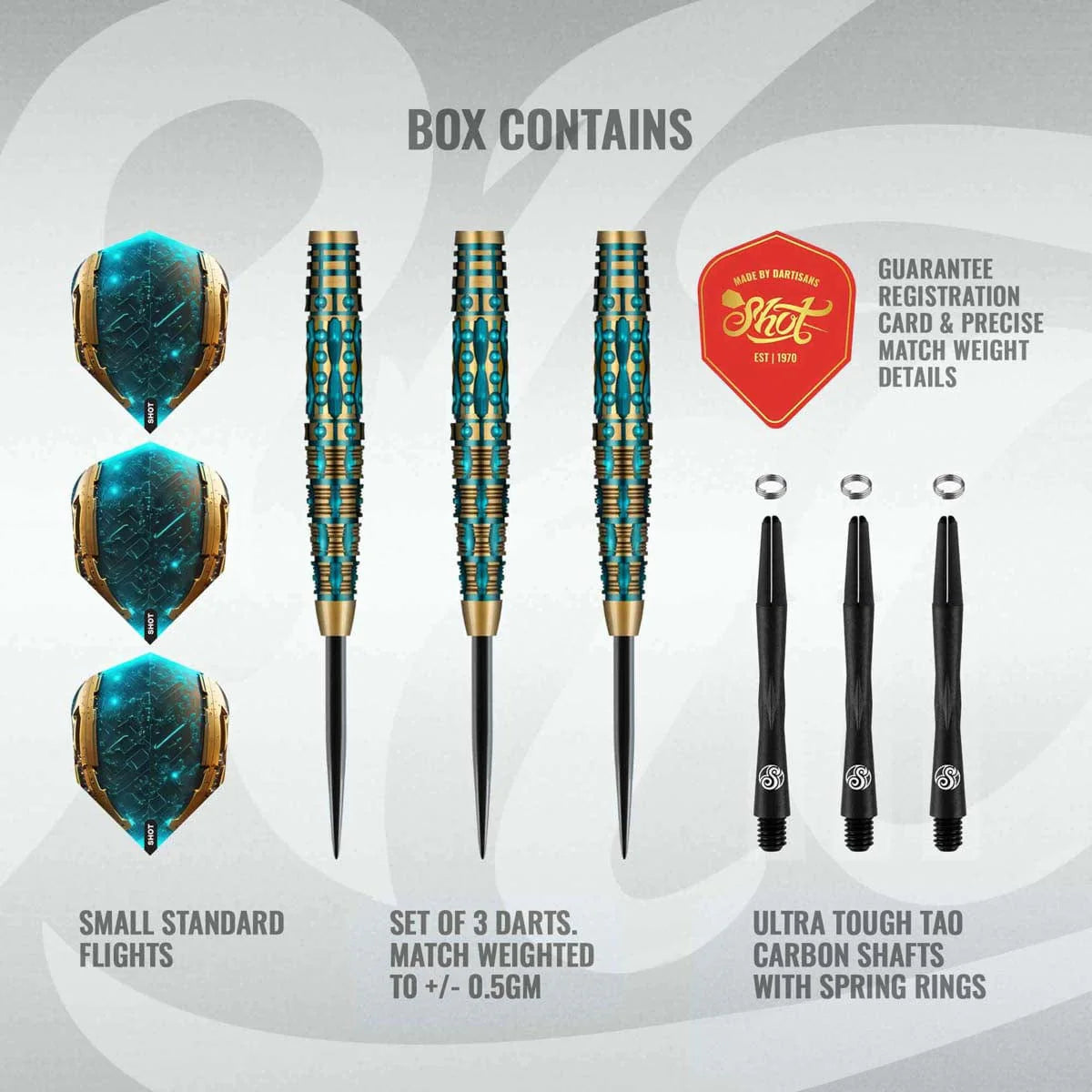 Shot AI Replicant 90% Tungsten Steel Tip Dart Set
