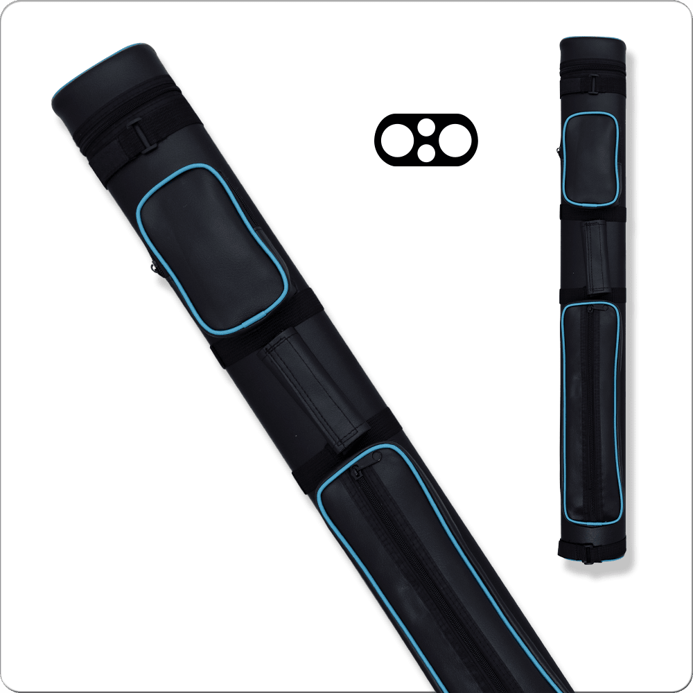 Action ACP22 Piping 2x2 hard cue case with blue piping