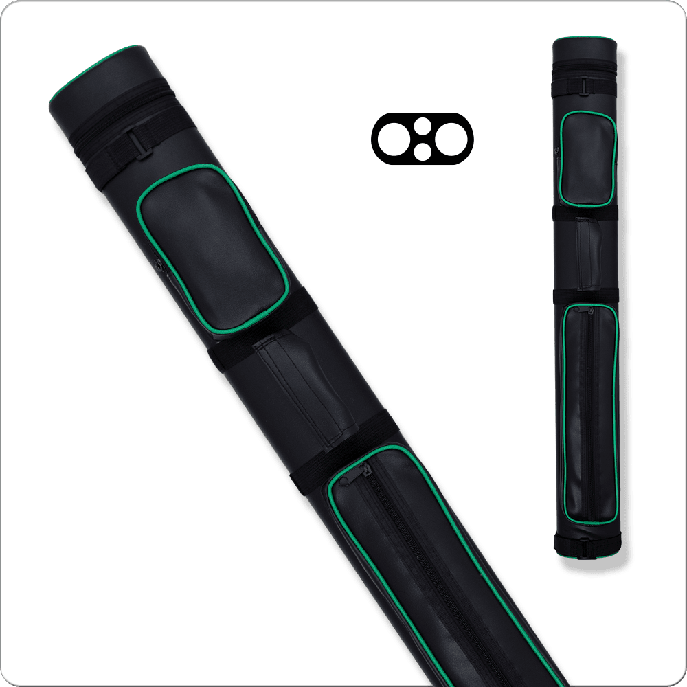 Action ACP22 Piping 2x2 hard cue case with green piping