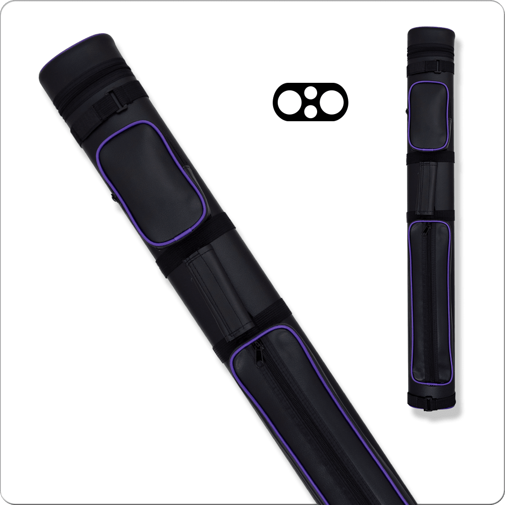 Action ACP22 Piping 2x2 hard cue case with purple piping