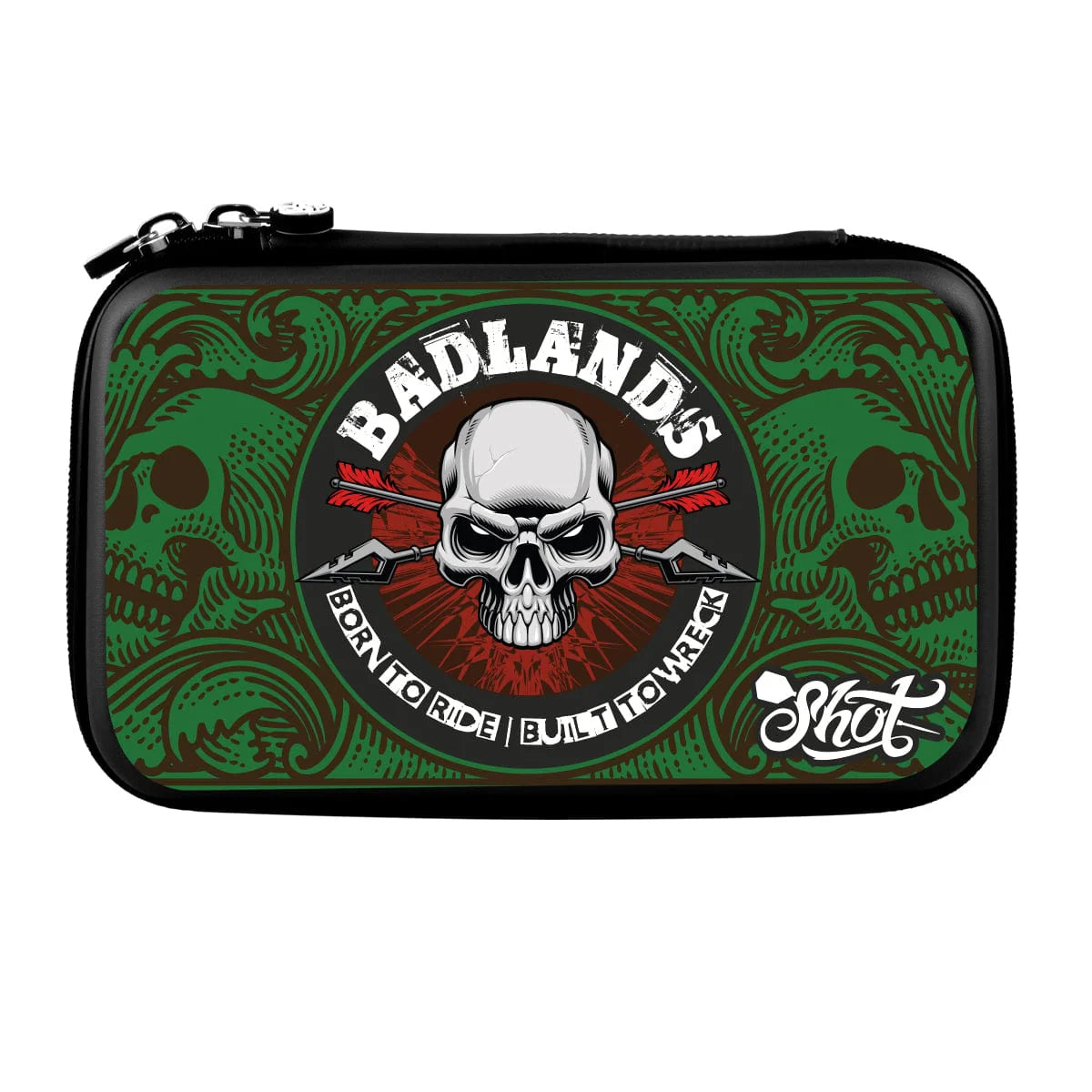Shot Darts Badlands Tactical Dart Case - Two Set Wallet (Green)