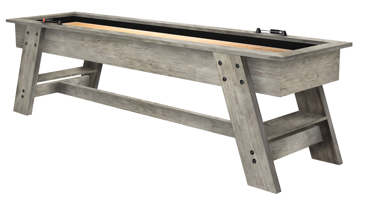 Legacy Barren 9 ft Indoor Outdoor Shuffleboard Table in Ash Grey