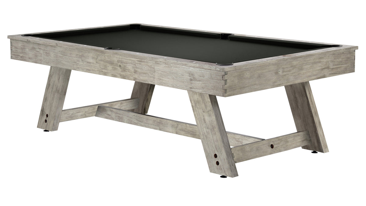 Legacy Barren Outdoor Pool Table in Ash Grey with Jet Black outdoor cloth