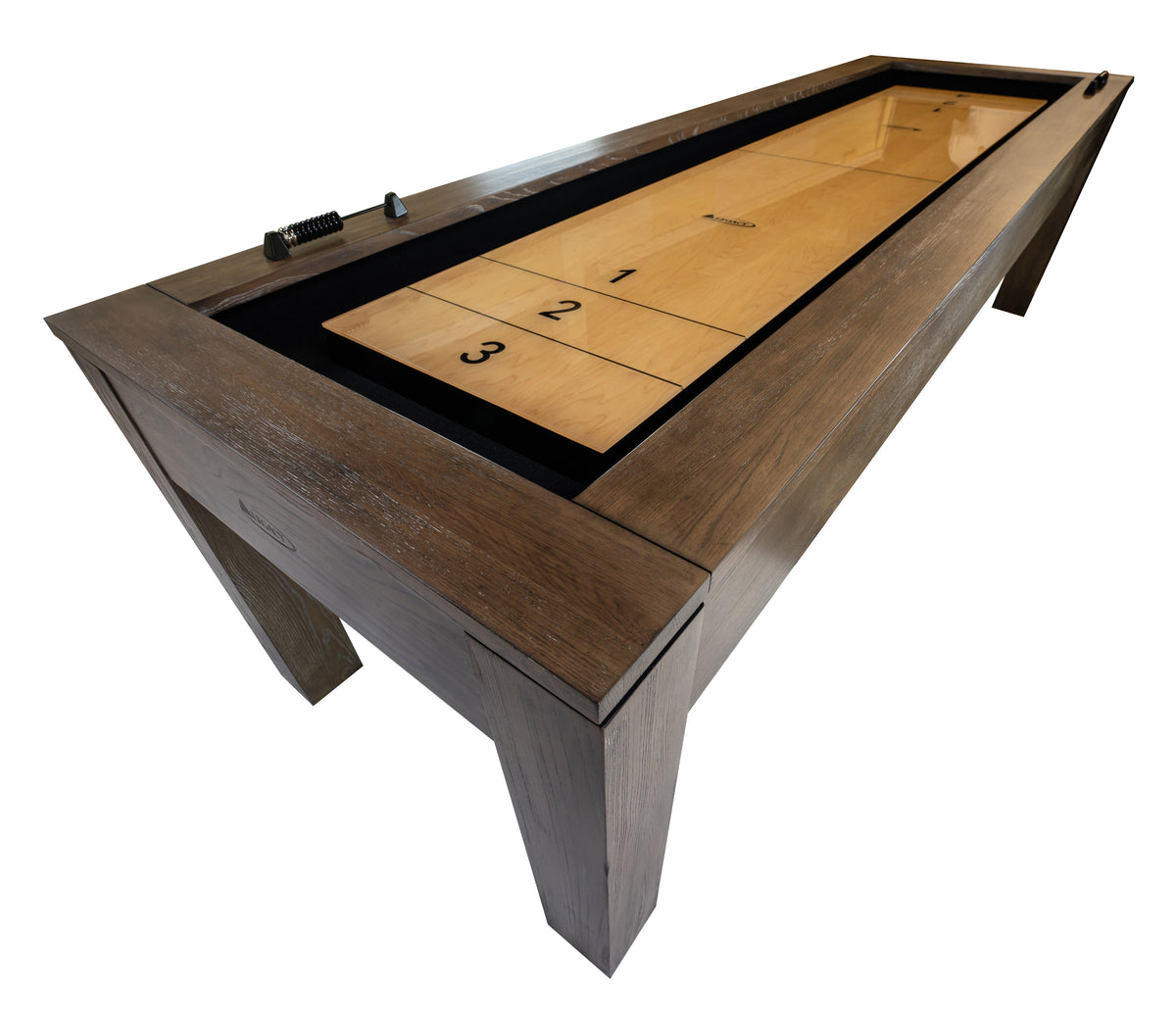 Legacy Baylor 12 ft Shuffleboard Table, Rustic Series detail