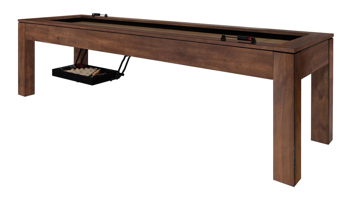 Legacy Baylor 9 ft Shuffleboard Table, Rustic Series in Gunshot