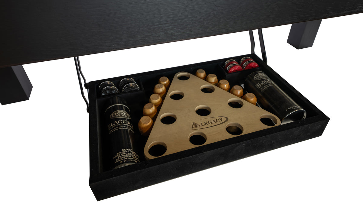 Legacy Baylor 9 ft Shuffleboard Table, Modern Series detail