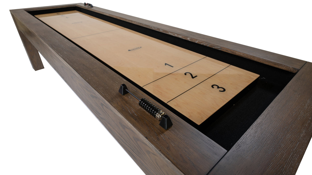 Legacy Baylor 9 ft Shuffleboard Table, Rustic Series detail