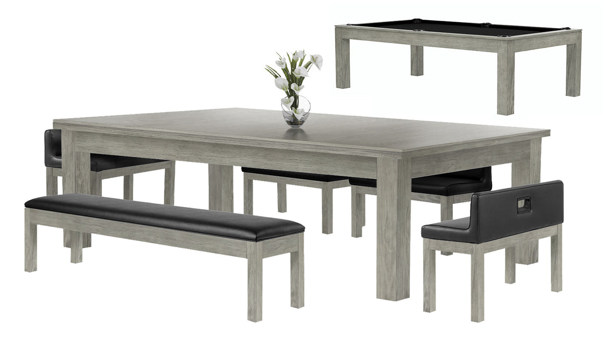 Legacy Baylor Dining Collection Pool Table, Modern Series in Ash Grey