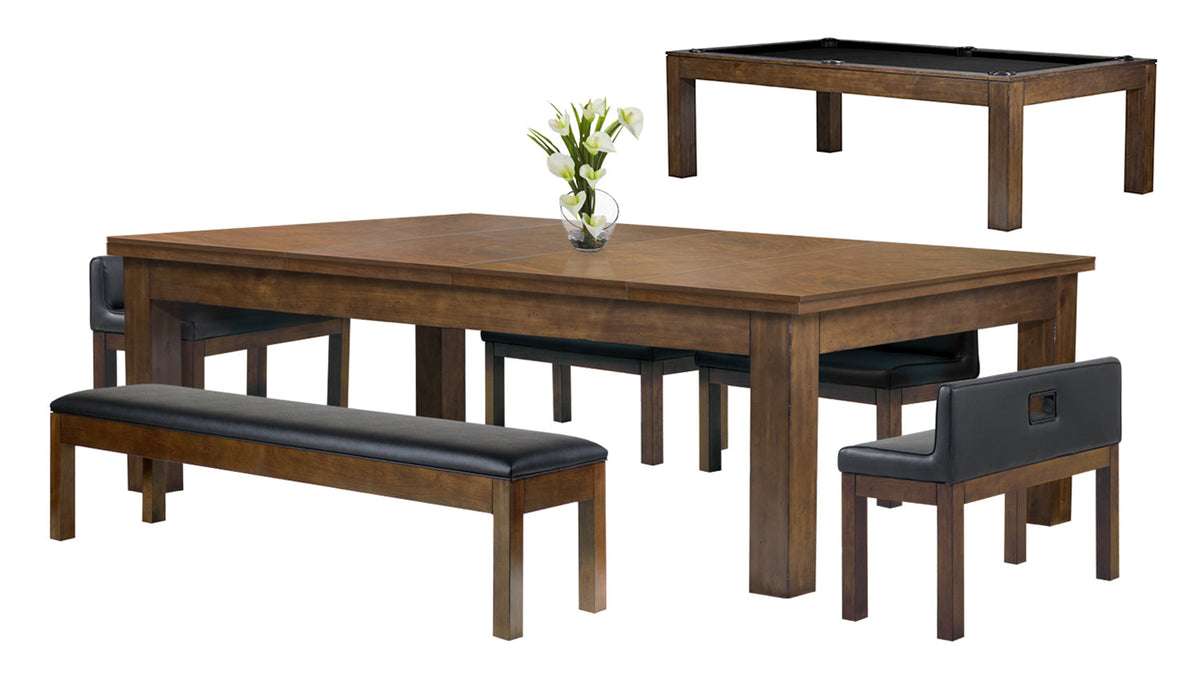 Legacy Baylor Dining Collection Pool Table, Rustic Series in Gunshot