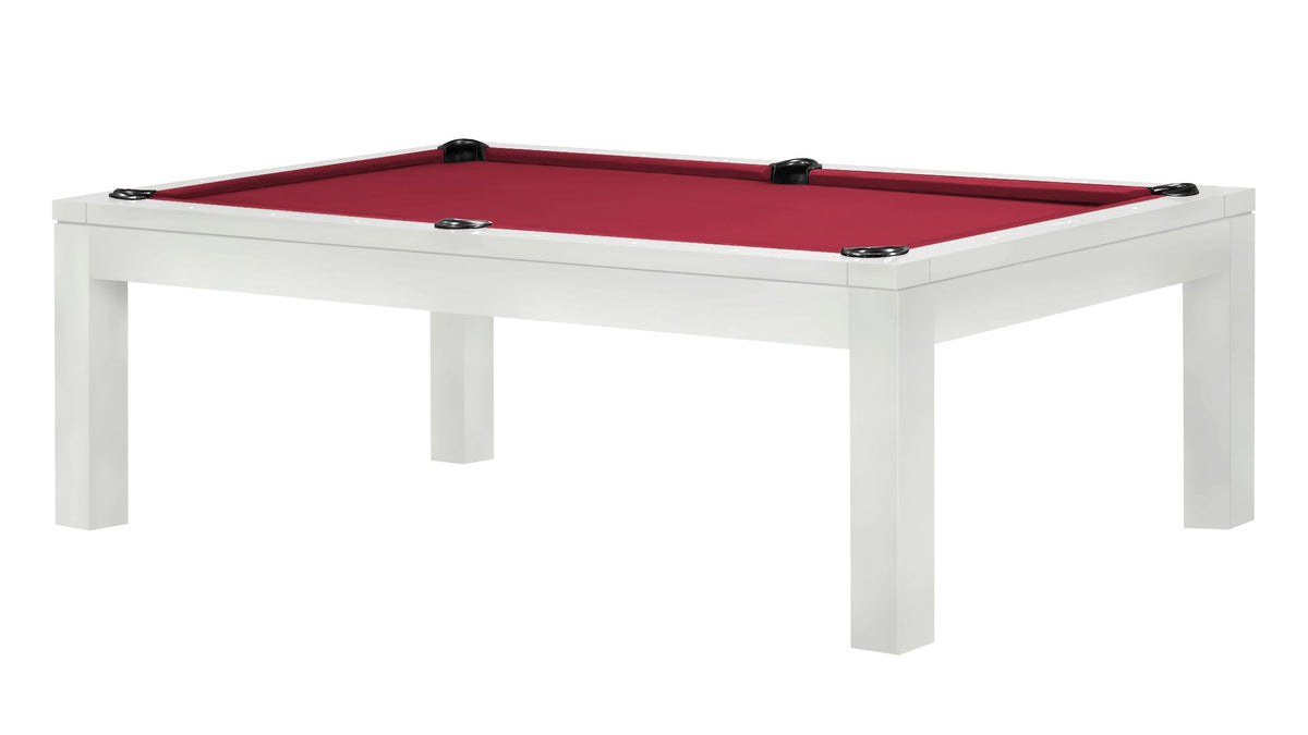 Legacy 8' Baylor Pool Table Modern Series in Frost White