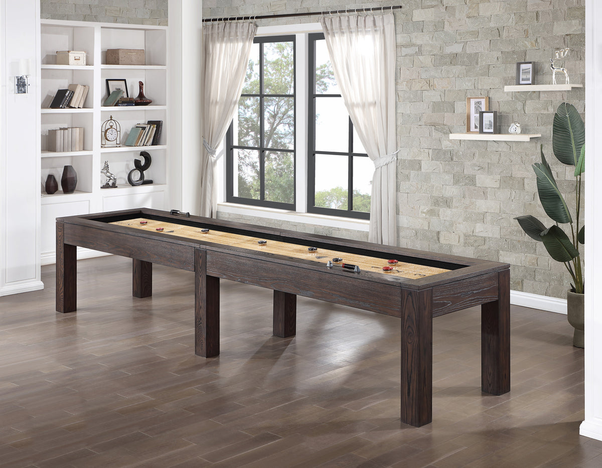 Legacy Baylor 12 ft Shuffleboard Table, Rustic Series detail