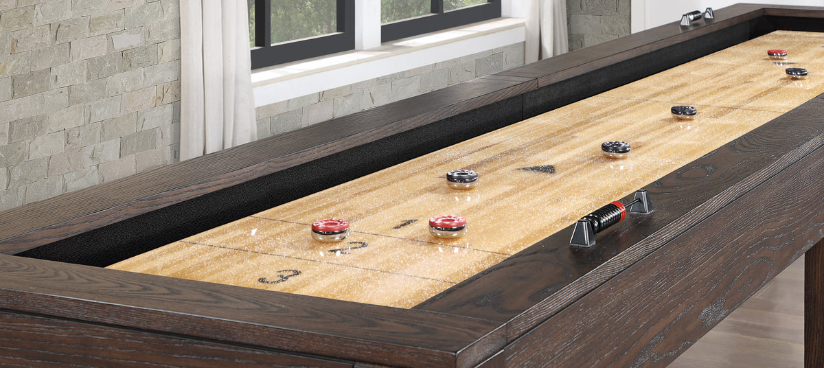 Legacy Baylor 12 ft Shuffleboard Table, Rustic Series detail