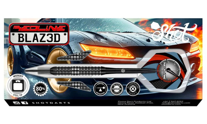 Shot Redline BLAZ3D Soft Tip Dart Set - 20g