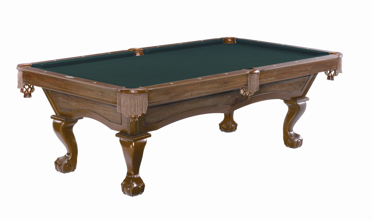Brunswick Brae Loch 8 ft pool table in Nutmeg with green cloth