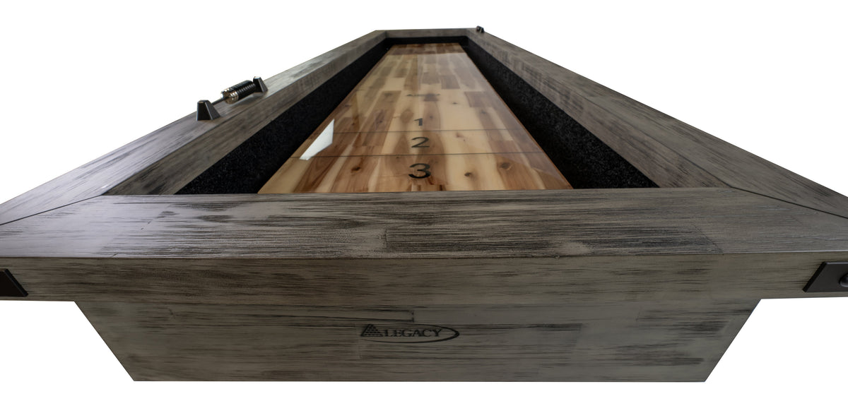 Legacy Cumberland 9 ft Indoor Outdoor Shuffleboard Table detail