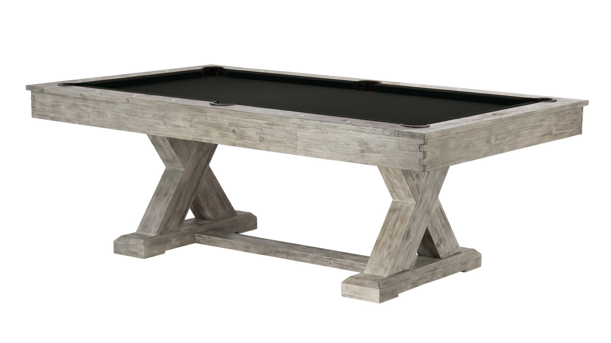 Legacy Cumberland Outdoor Pool Table in Ash Grey with Jet Black outdoor cloth