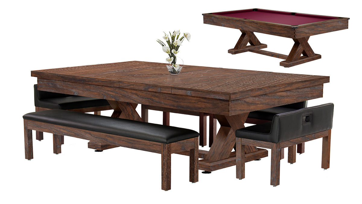 Legacy Cumberland Dining Collection Pool Table in Whiskey Barrel
