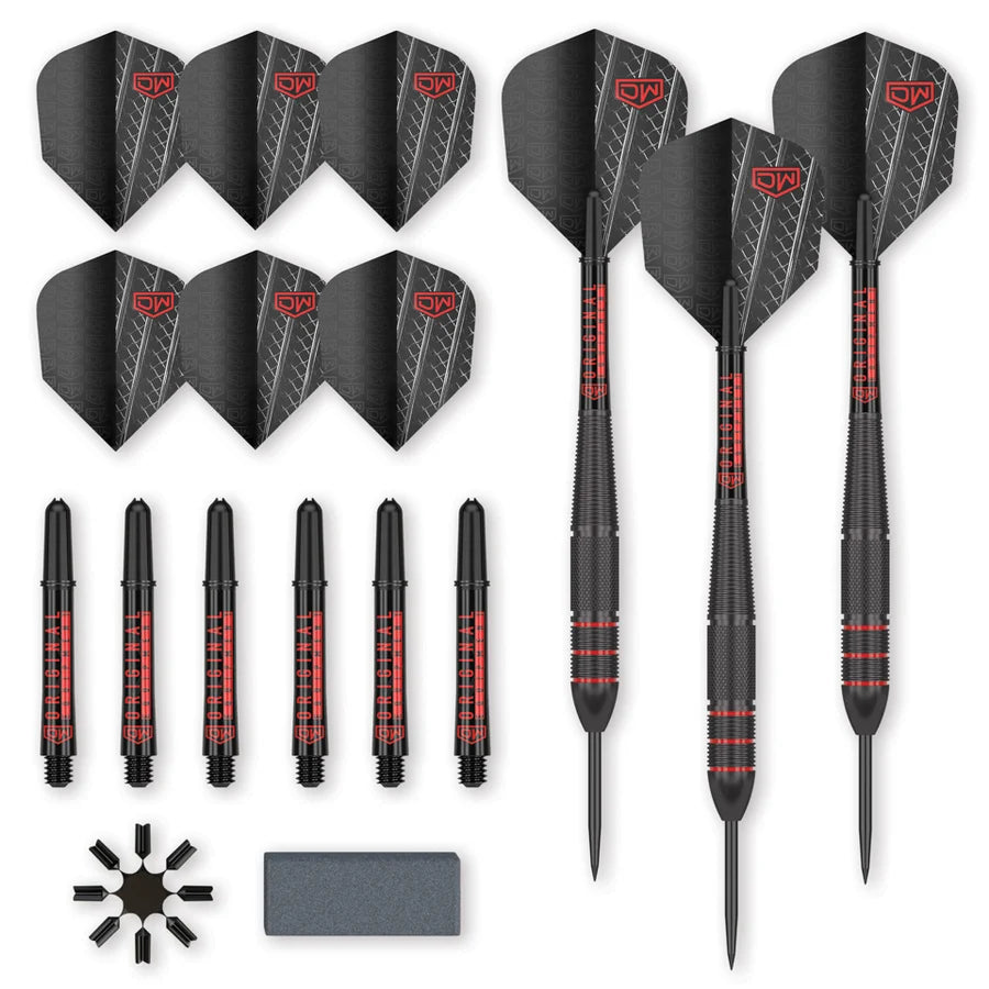 Dart World Charger Black Coated Steel Tip Darts
