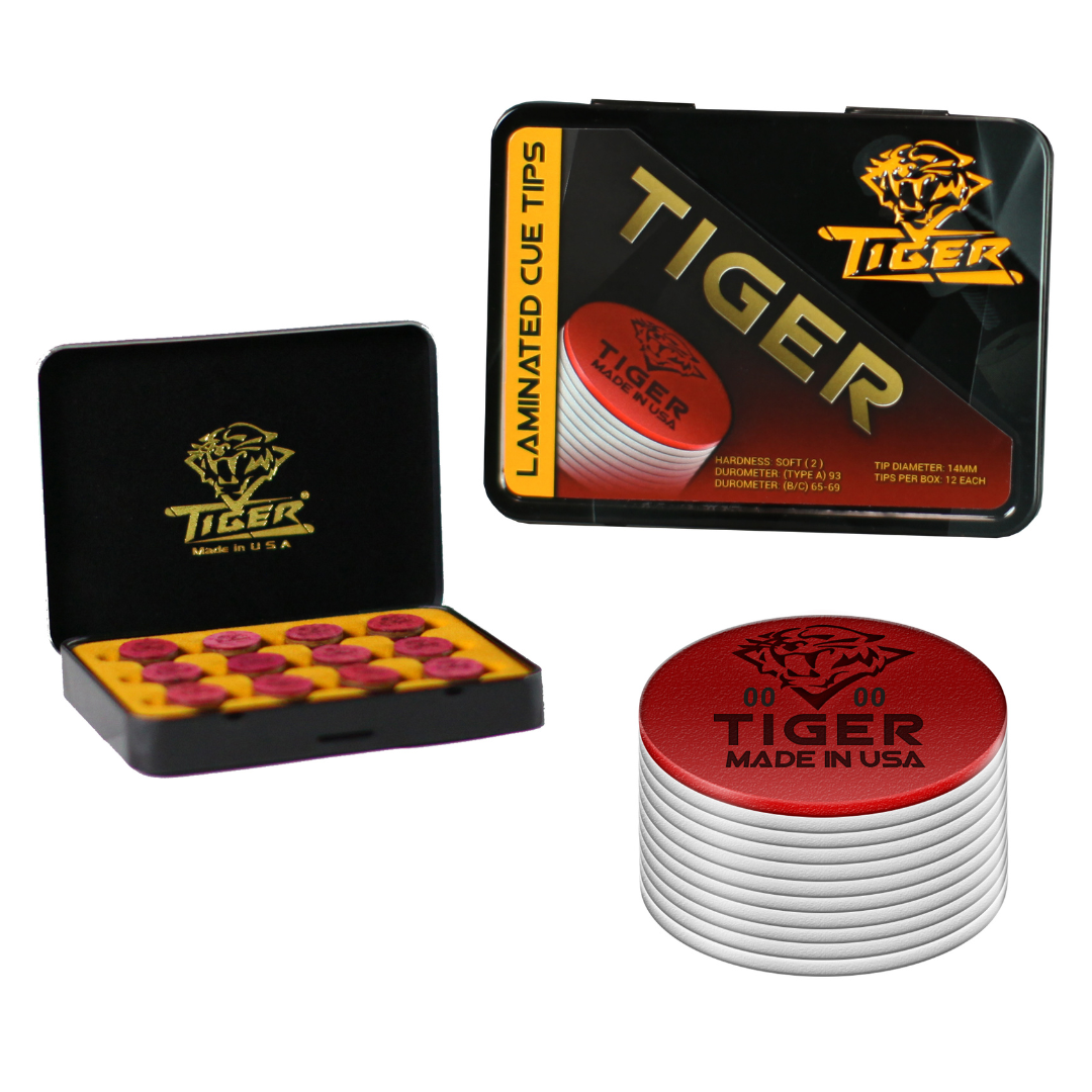 Tiger laminated cue tip