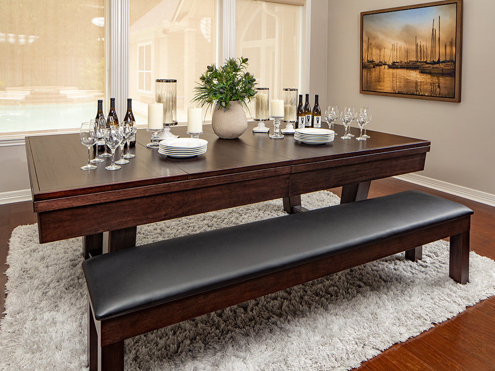 Presidential Grant pool table with dining top conversion