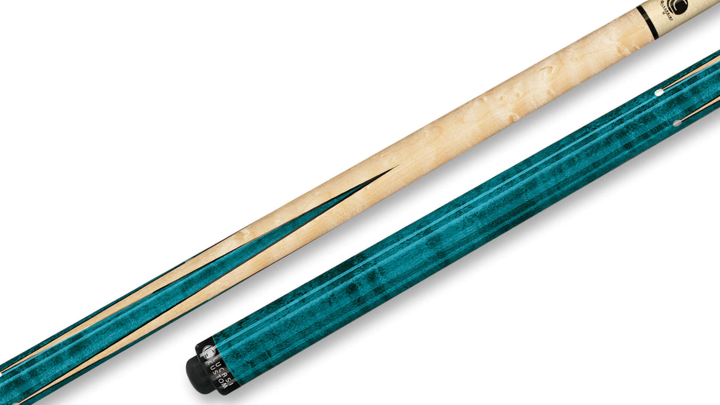 Lucasi LZ2000SPT Sneaky Pete Pool Cue - Teal Maple