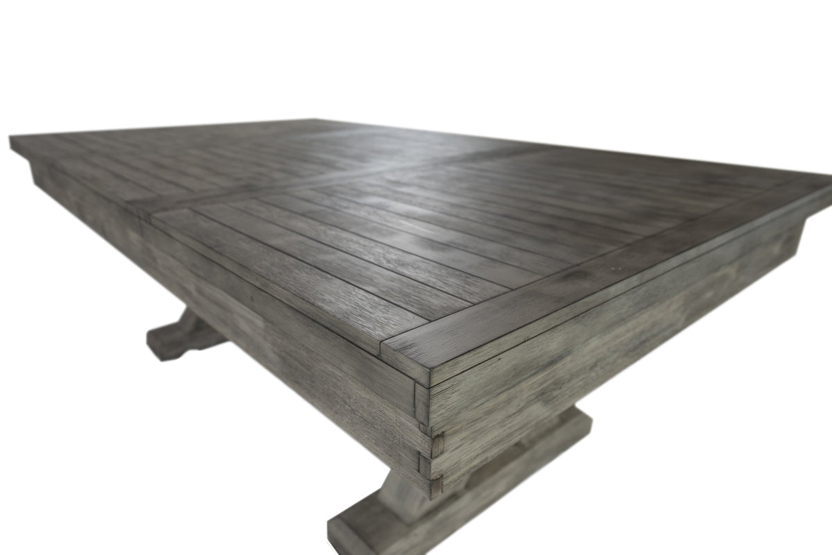 Corner view of the Legacy 7 ft outdoor dining top