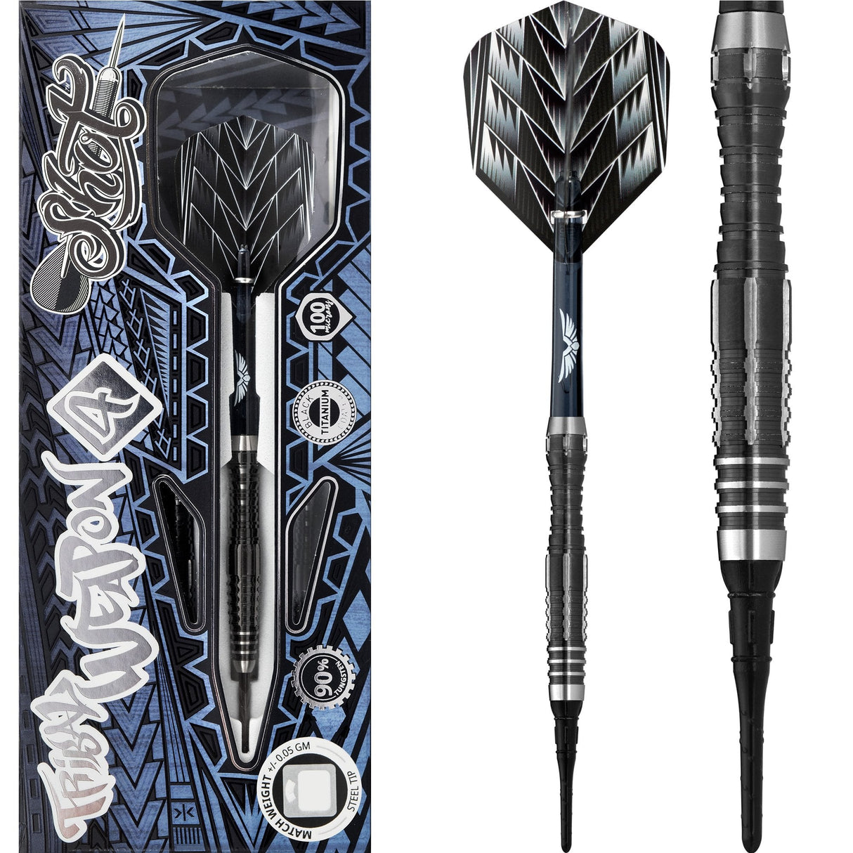 Shot Tribal Weapon 4 Series soft tip darts