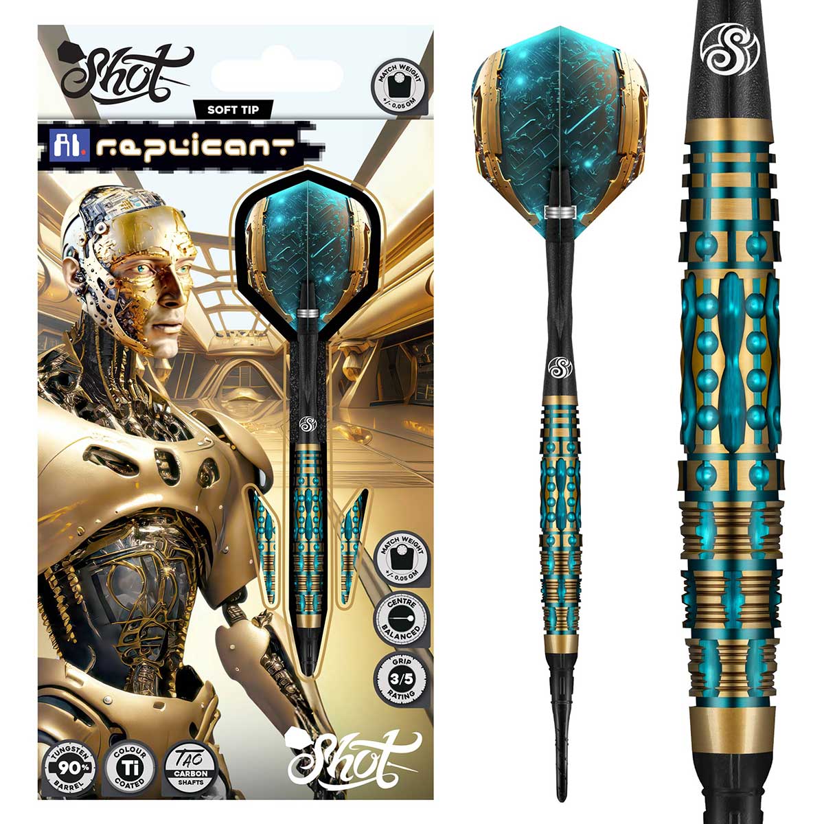 Shot AI Replicant 90% Tungsten Soft Tip Dart Set