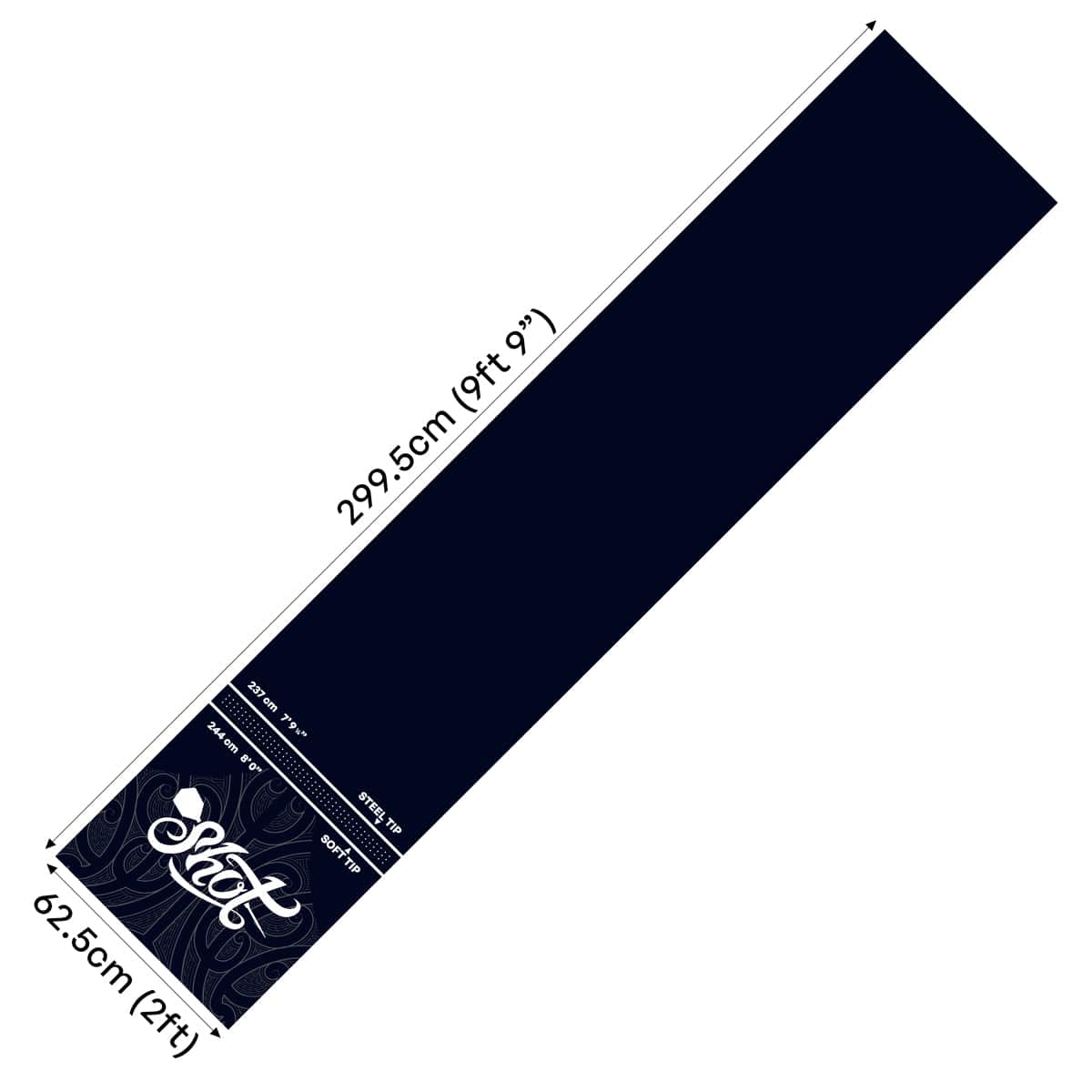 Shot Darts Heavy Duty Rubber Dart Mat with Throw Lines