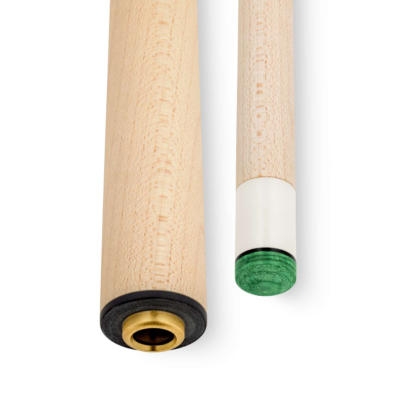 Pechauer maple replacement shaft, joint end and tip with green ferrule