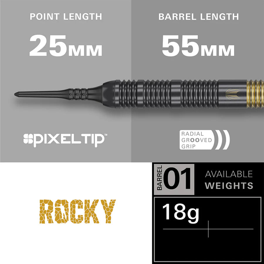 Target Josh Rock Brass Soft Tip Dart Set