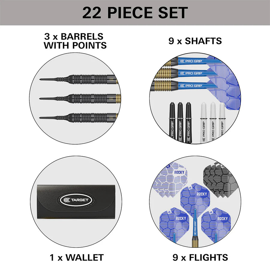 Target Josh Rock Brass Soft Tip Dart Set