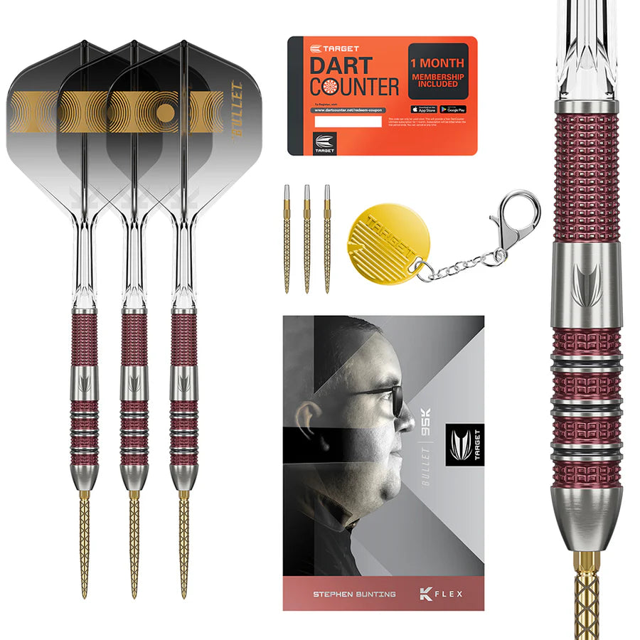 Target Stephen Bunting 95K Swiss Point 95% Tungsten Steel Tip Dart Set