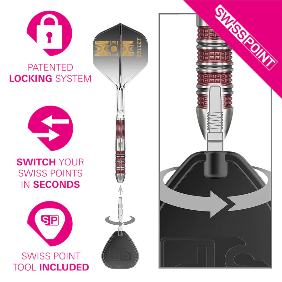 Target Stephen Bunting 95K Swiss Point 95% Tungsten Steel Tip Dart Set