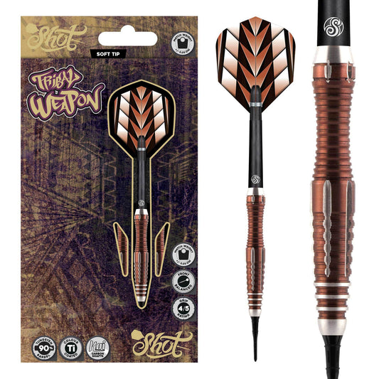 Shot Tribal Weapon 1 Series 90% Tungsten Soft Tip Dart Set