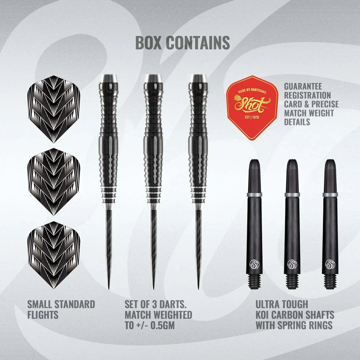 Shot Tribal Weapon 4 Series 90% Tungsten Steel Tip Dart Set