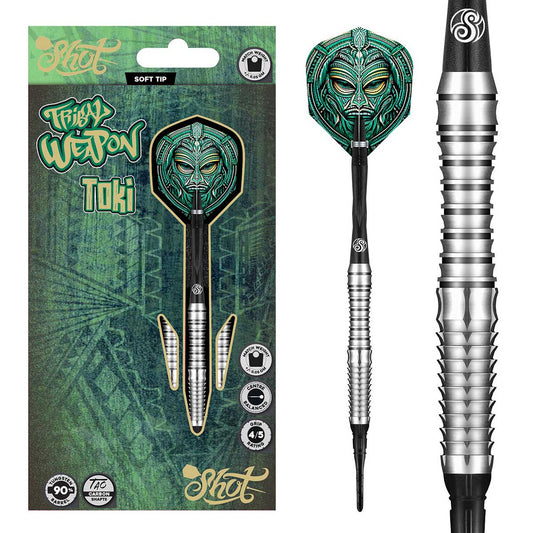 Shot Tribal Weapon Toki 90% Tungsten Soft Tip Dart Set