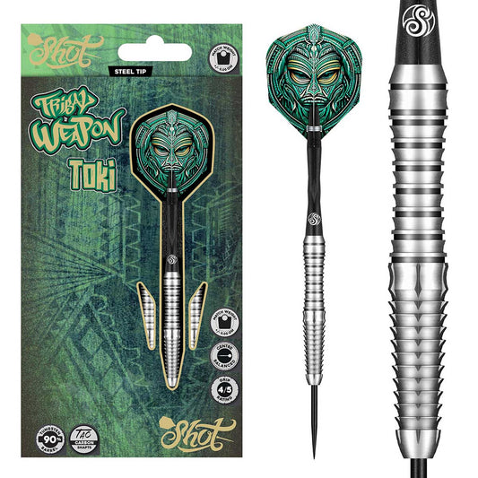 Shot Tribal Weapon Toki 90% Tungsten Steel Tip Dart Set